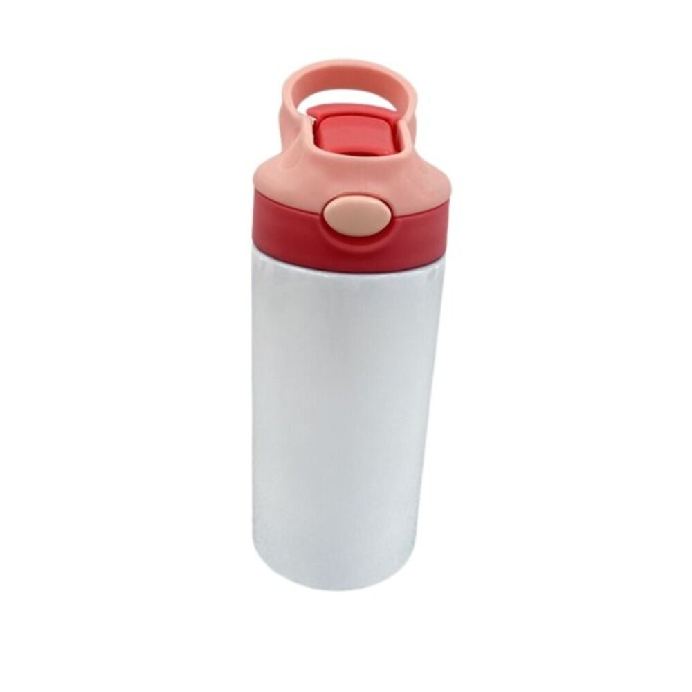 Insulated Kids Stainless Steel Sippy Cup Tumbler 12-Oz - Pink-Red